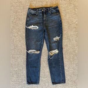 AMERICAN EAGLE Dark Blue Distressed Jeans